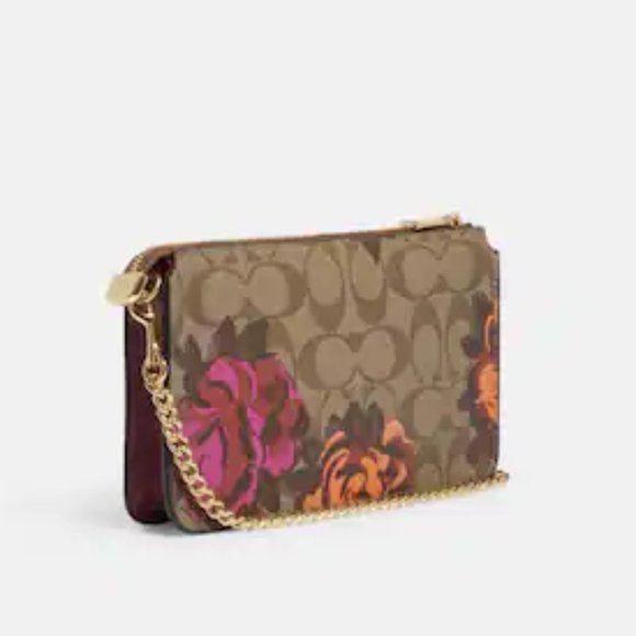 Coach Poppy Crossbody With Card Case In Signature Canvas With Jumbo Floral Print - Picture 3 of 8